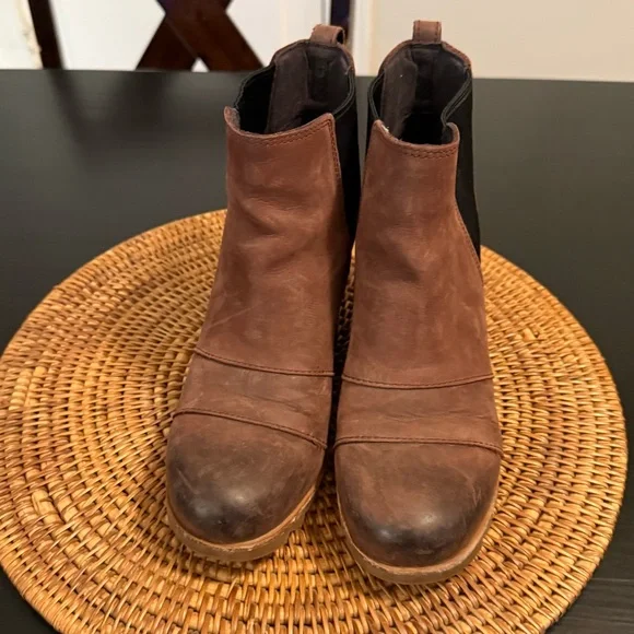 Sorel wedge Brown Ankle Boots size women’s 9 - Picture 4 of 10